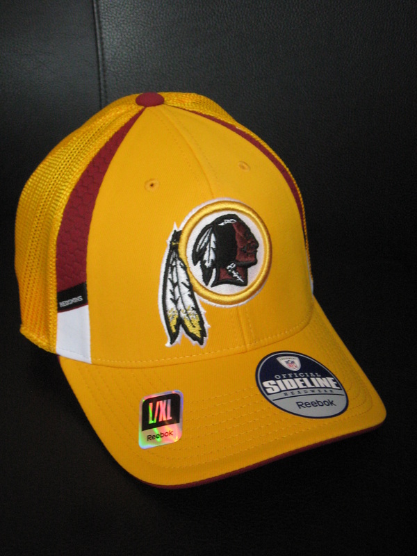 Yellow Redskins Official NFL Sideline hat
